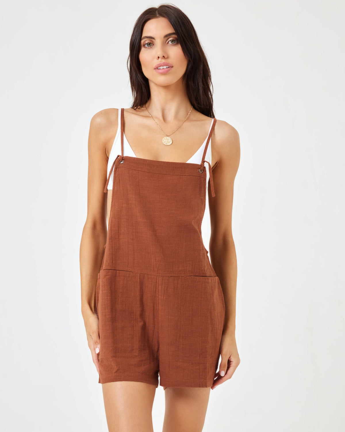 Indy Romper - Coffee Coffee | Model: Diana (size: S)