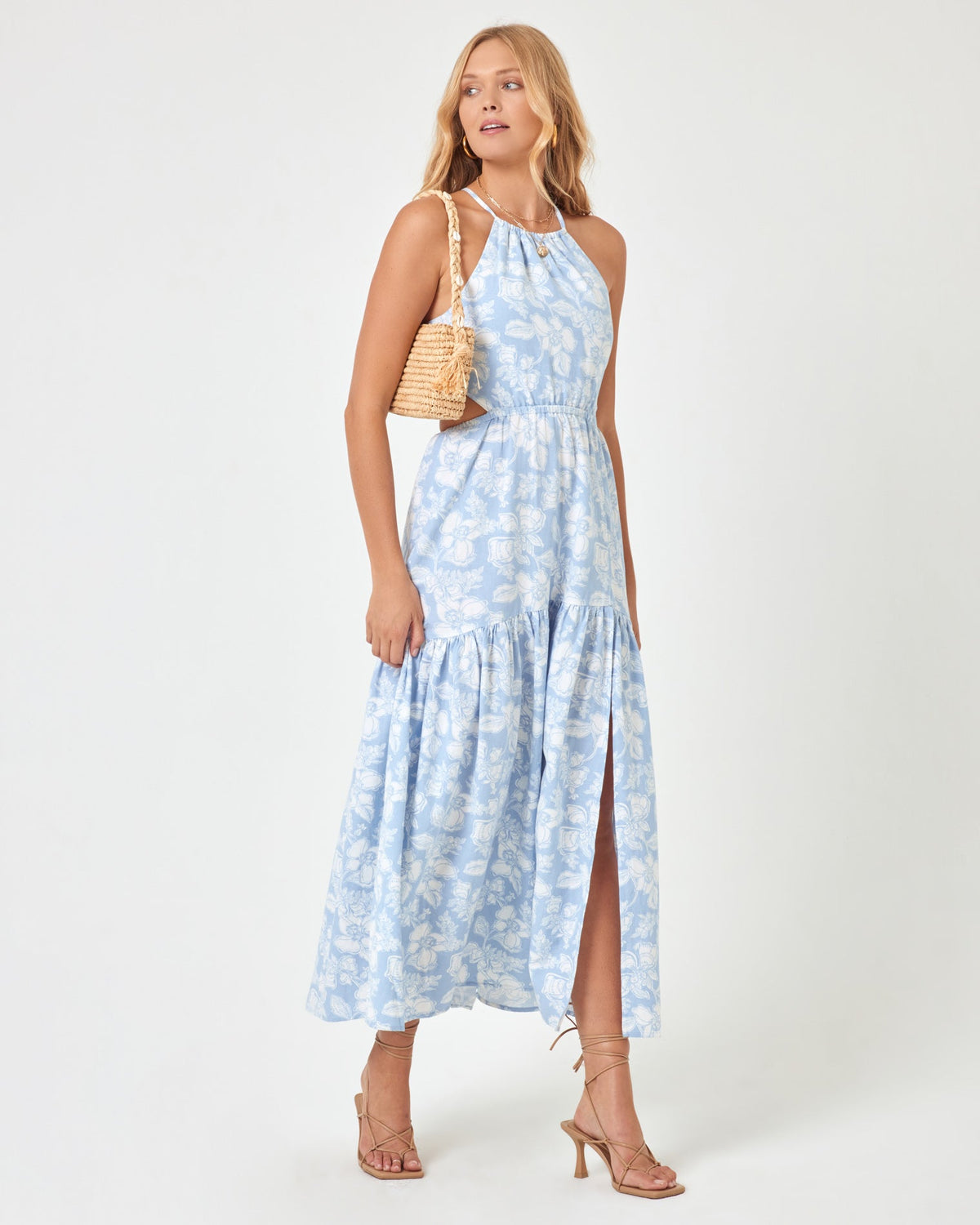 Printed Jaide Dress Bali Blooms | Model: Charlie (size: S)
