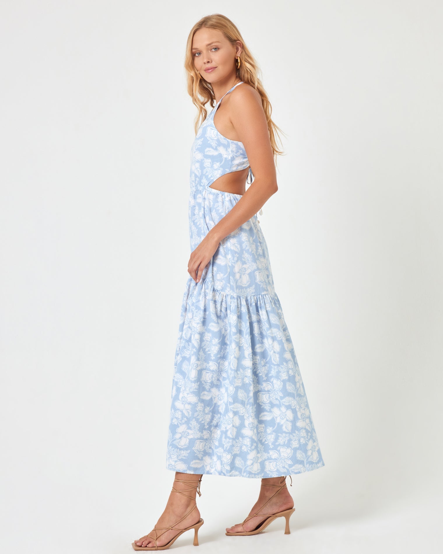 Printed Jaide Dress Bali Blooms | Model: Charlie (size: S)