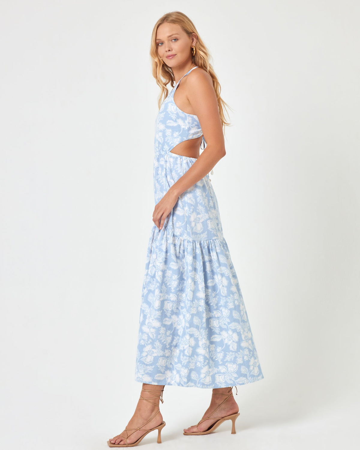 Printed Jaide Dress Bali Blooms | Model: Charlie (size: S)