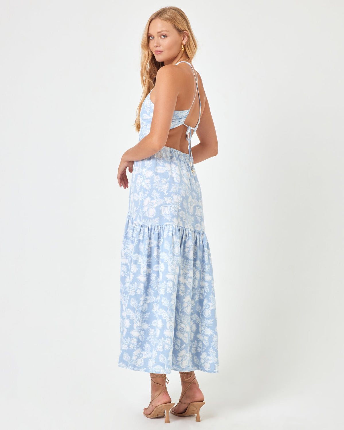 Printed Jaide Dress Bali Blooms | Model: Charlie (size: S)
