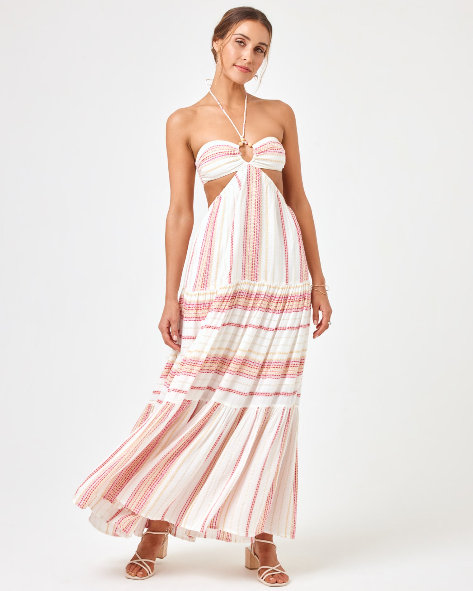 Jenevieve Dress Siesta Stripe | Model: Anna (size: S)
