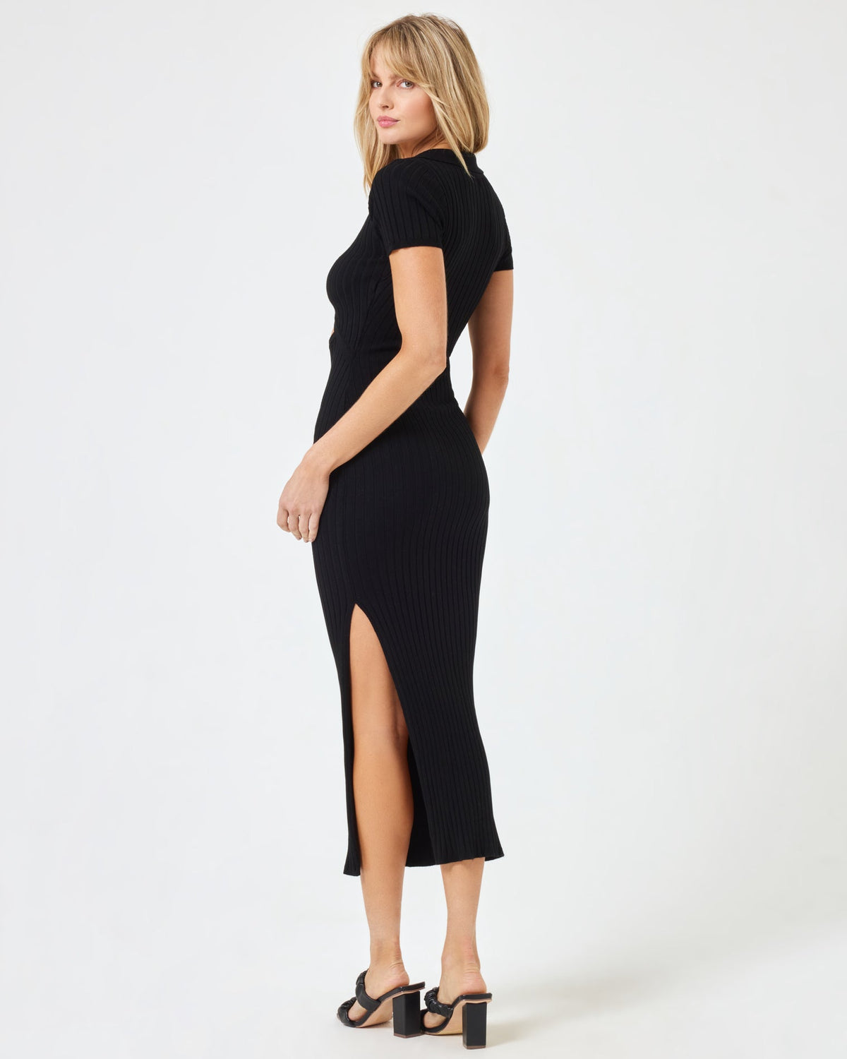 Lena Dress - Black Black | Model: Lura (size: S)