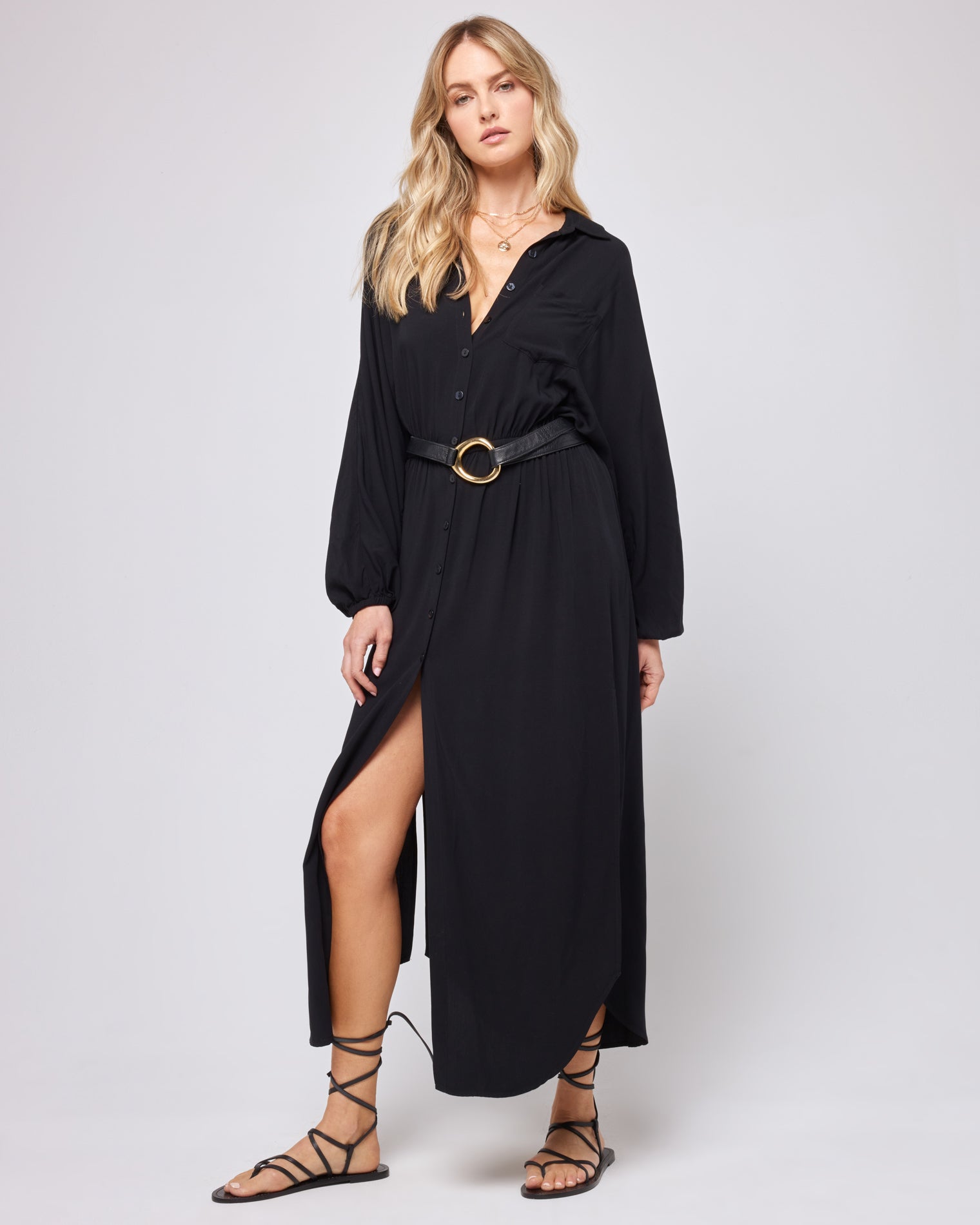 Logan Dress Black | Model: Lura (size: S) 