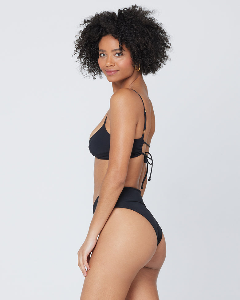 Nancy Lee Bikini Bottom Black | Model: Valyn (size: S)