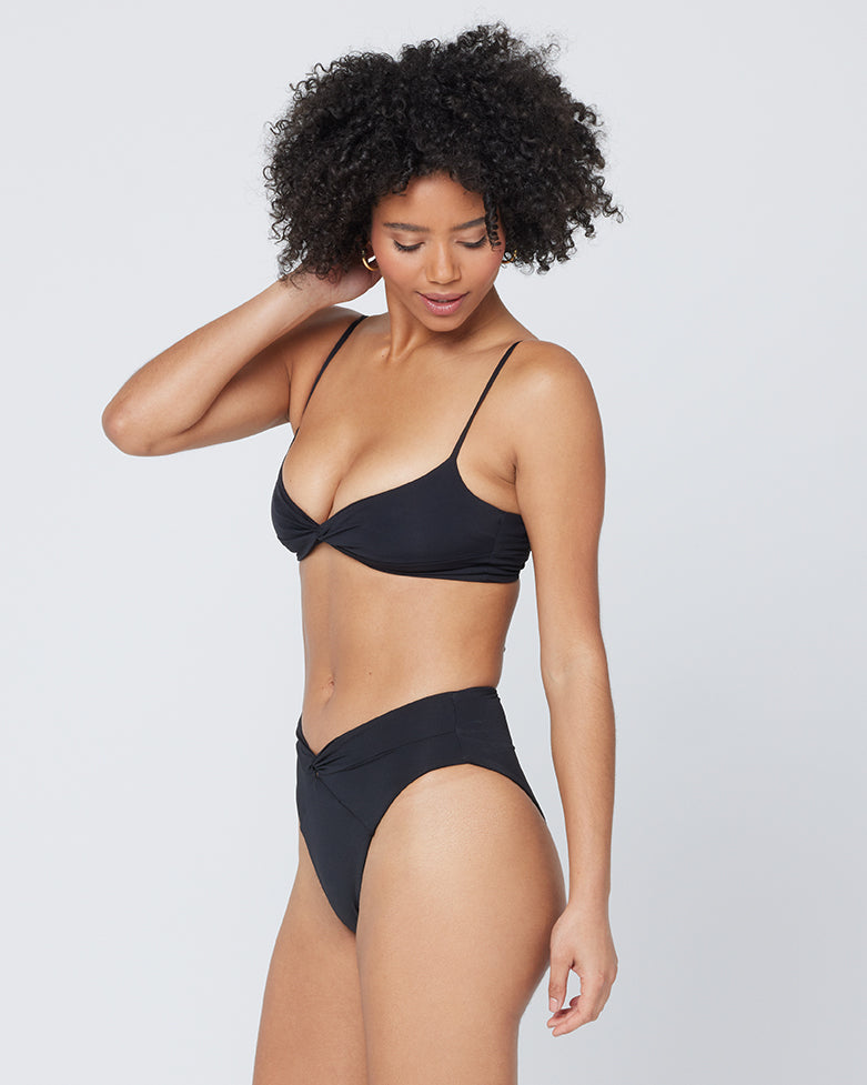 Nancy Lee Bikini Bottom Black | Model: Valyn (size: S)