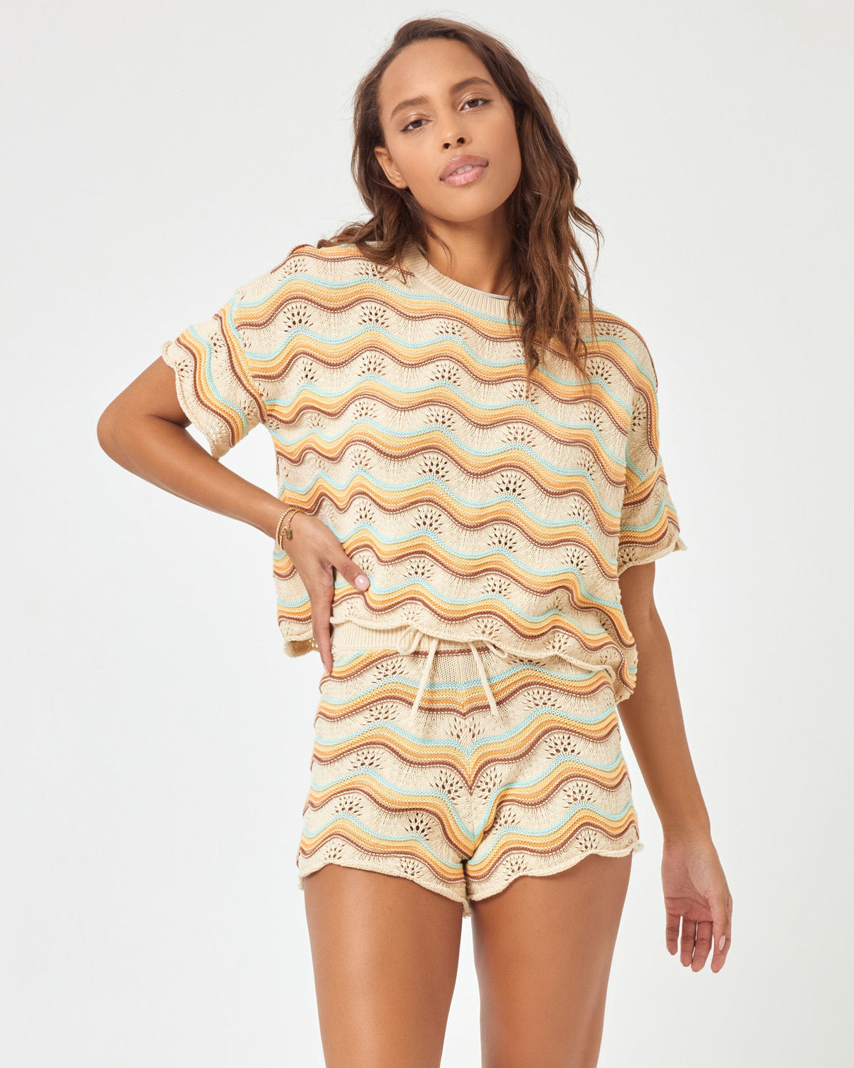 Make Waves Sweater Sano Stripe | Model: Natalie (size: S)