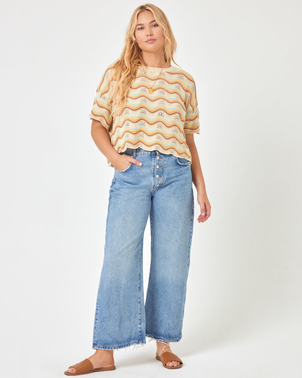 Make Waves Sweater Sano Stripe | Model: Sydney (size: XL)