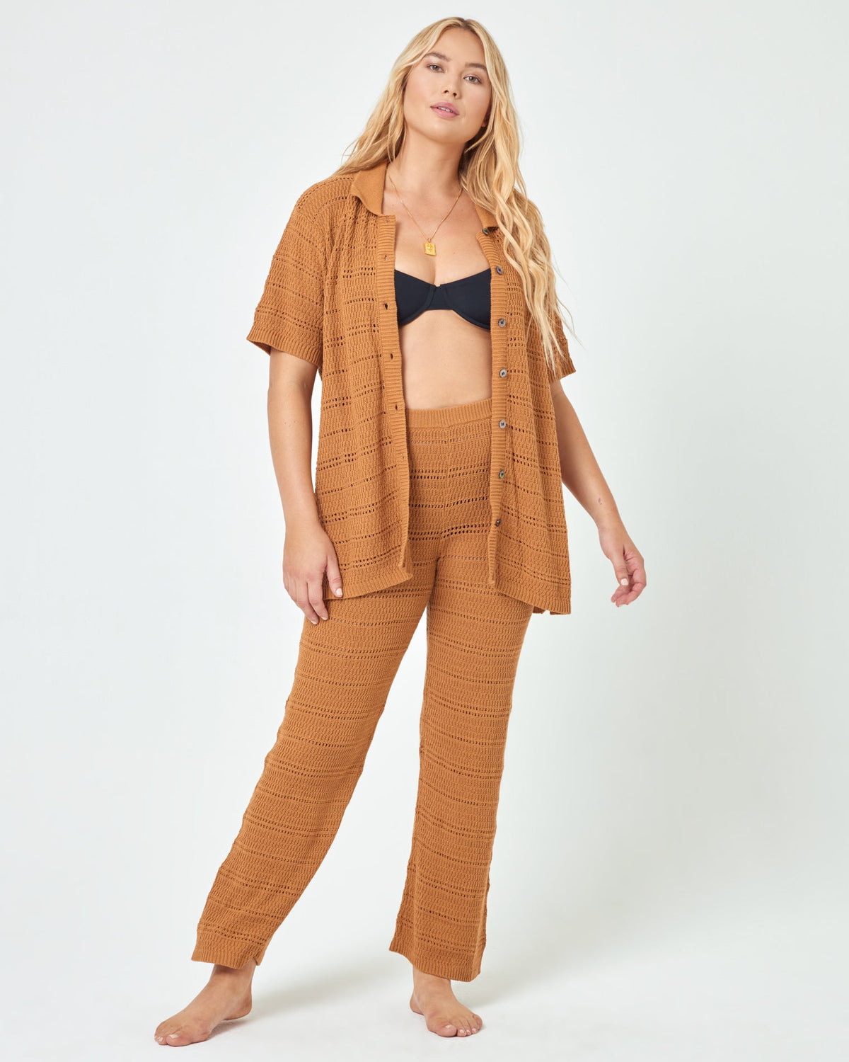 Marbella Pant - Mojave Mojave | Model: Sydney (size: XL)