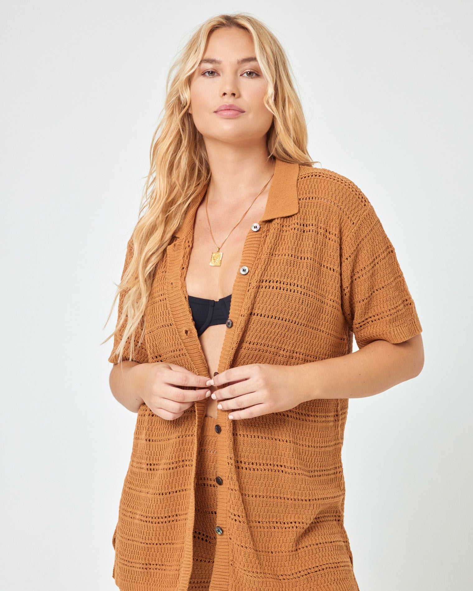 Marbella Top - Mojave Mojave | Model: Sydney (size: XL)