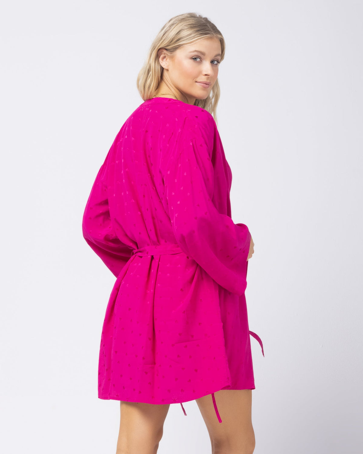 Moonlit Robe Bougainvillea | Model: Abby (size: S)