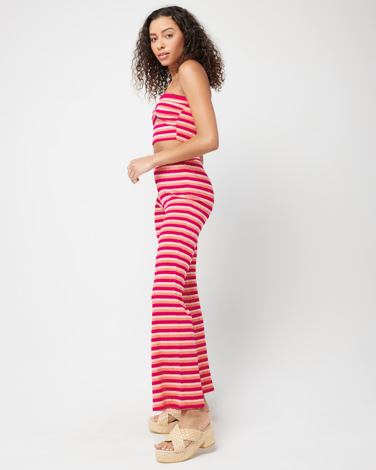 Paloma Top Fresh Squeezed Stripe | Model: Blaine (size: S)