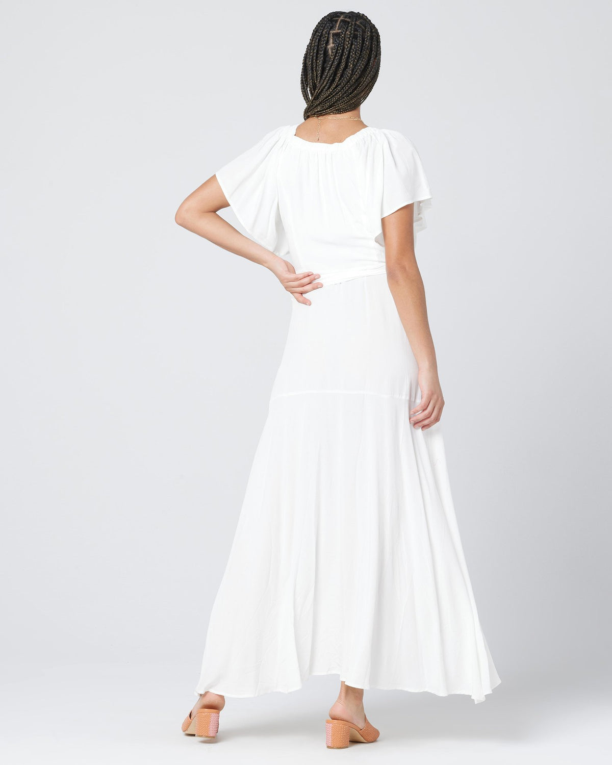 Panama Dress Cream | Model: Valyn (size: S) | Hover
