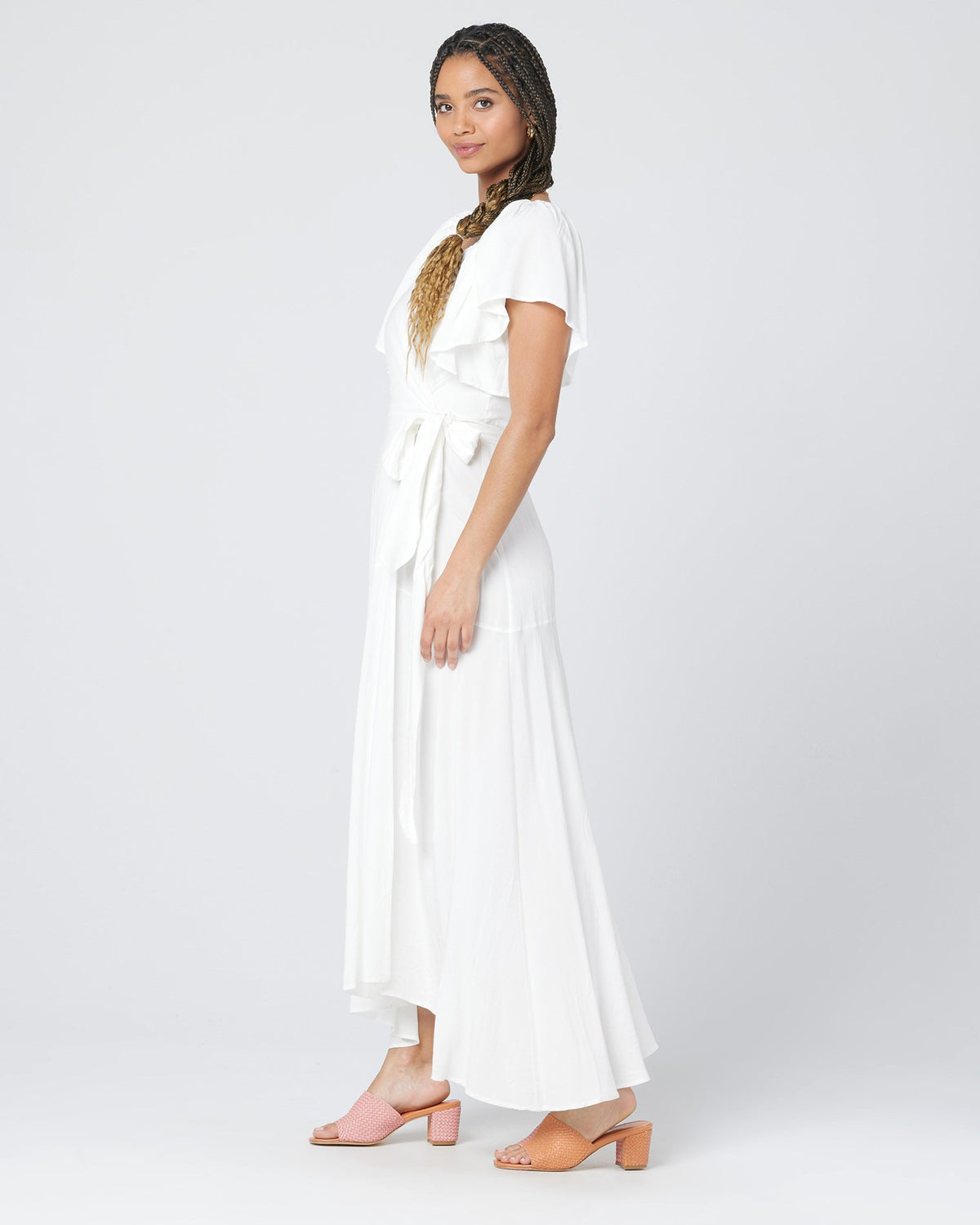 Panama Dress Cream | Model: Valyn (size: S)