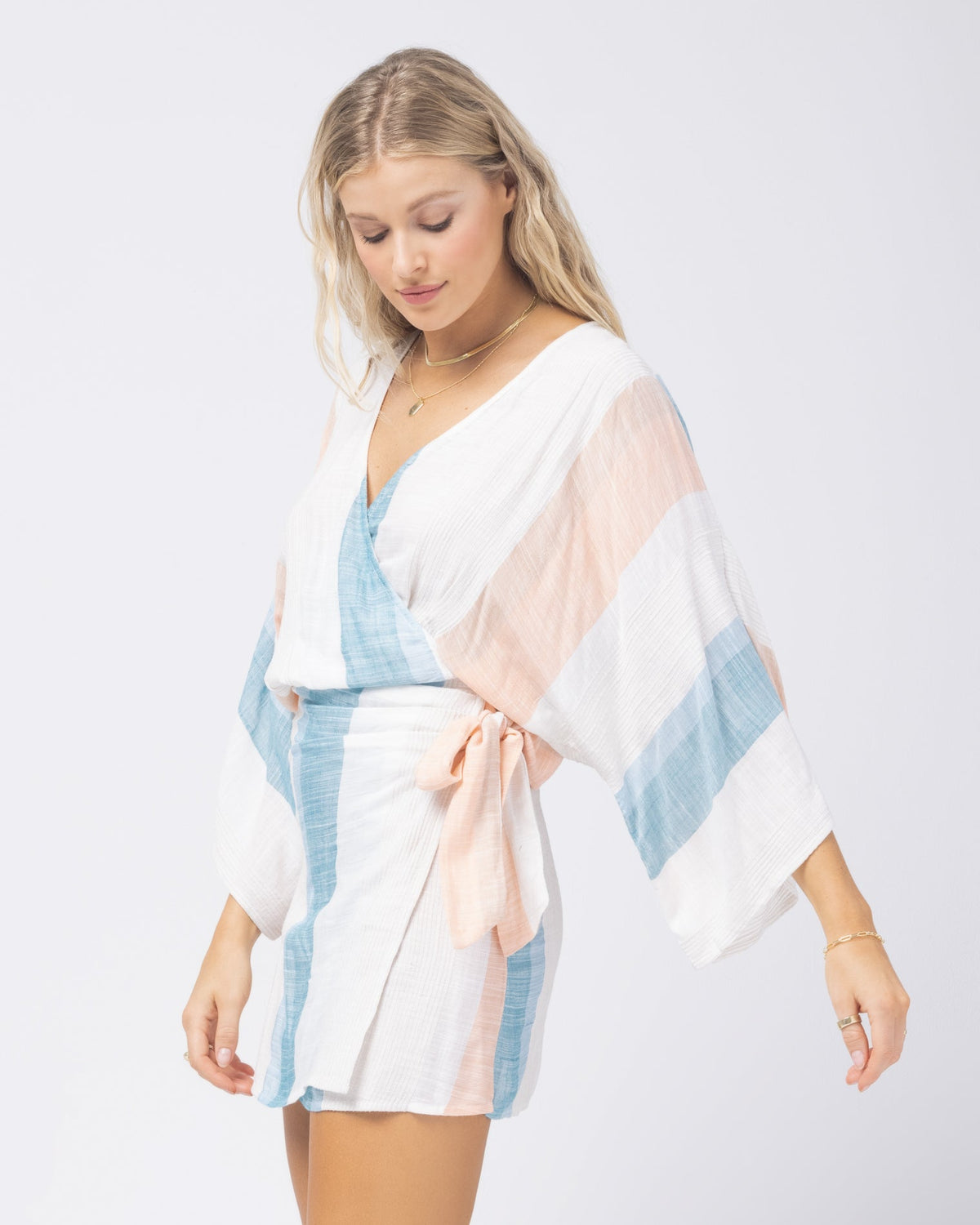 Pfeiffer Dress Paraiso Stripe | Model: Abby (size: S)