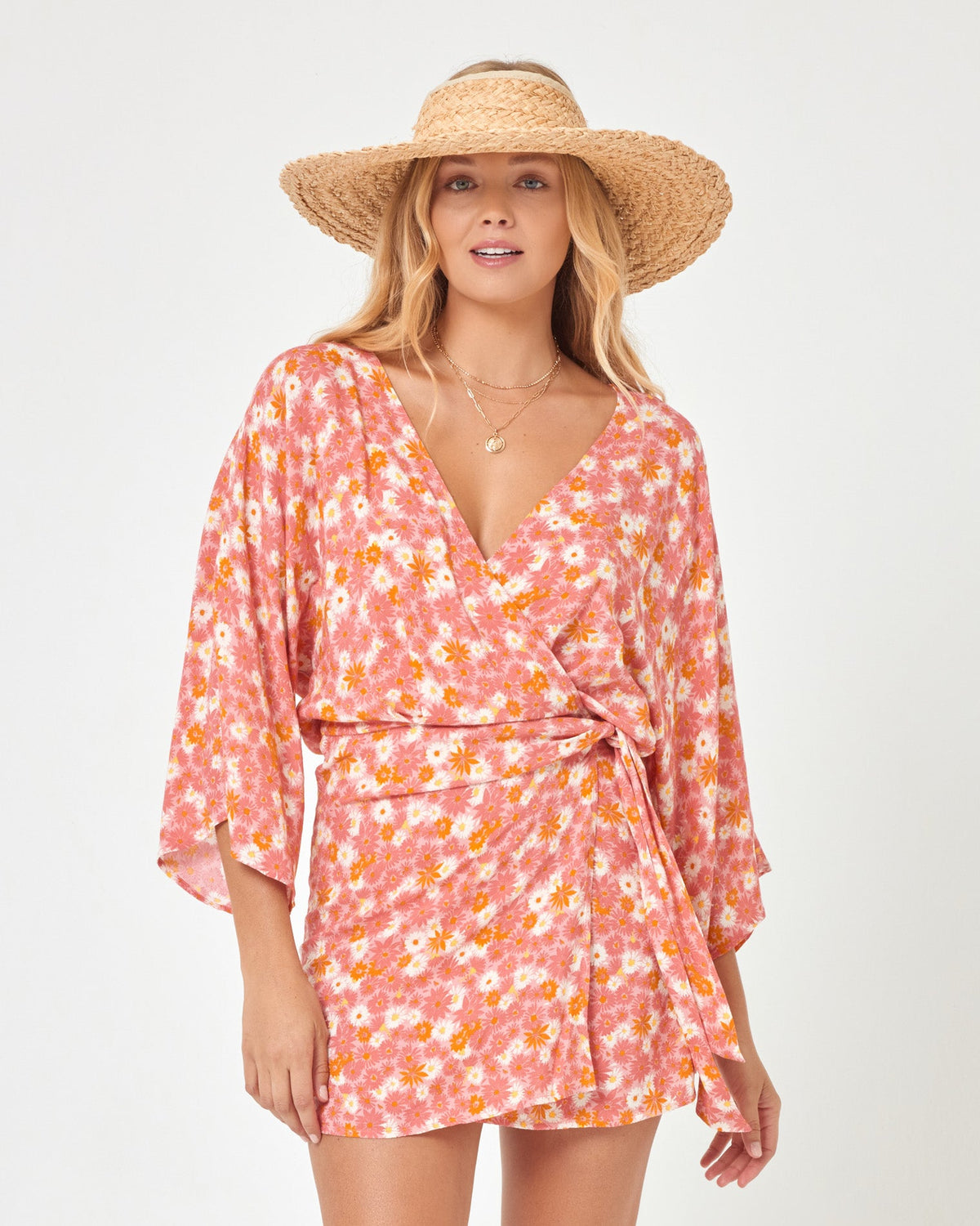 Printed Pfeiffer Dress When In Bloom | Model: Charlie (size: S)