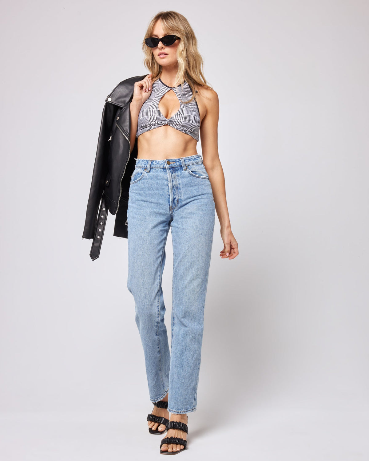 Jessy Bikini Top Best I Ever Plaid | Model: Lura (size: S) | Hover