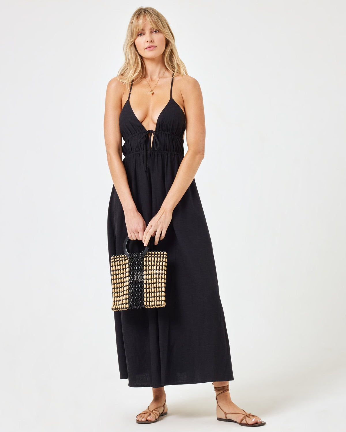 Playa Vista Dress - Black Black | Model: Lura (size: S)