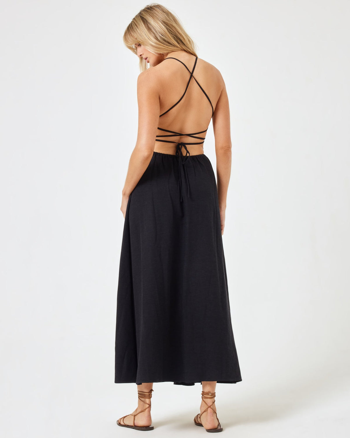 Playa Vista Dress - Black Black | Model: Lura (size: S)