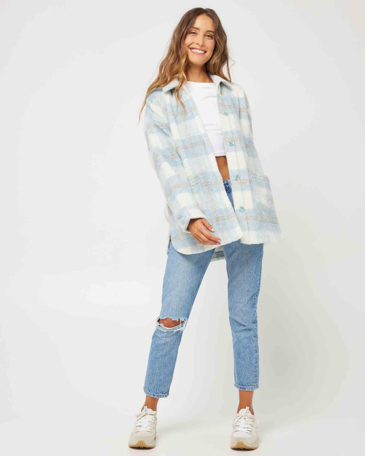 Seaside Jacket Poolside-Cream | Model: Anna (size: S) | Hover