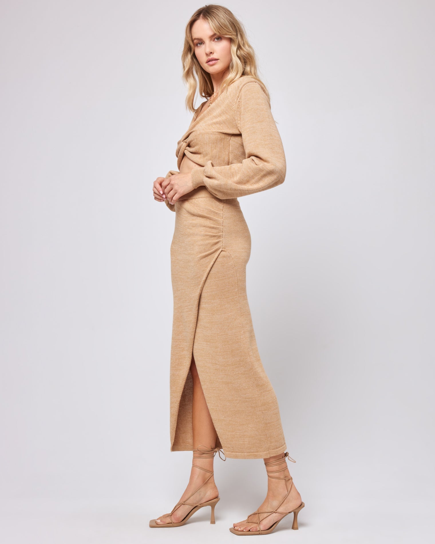 Siren Skirt Camel | Model: Lura (size: S) | Hover