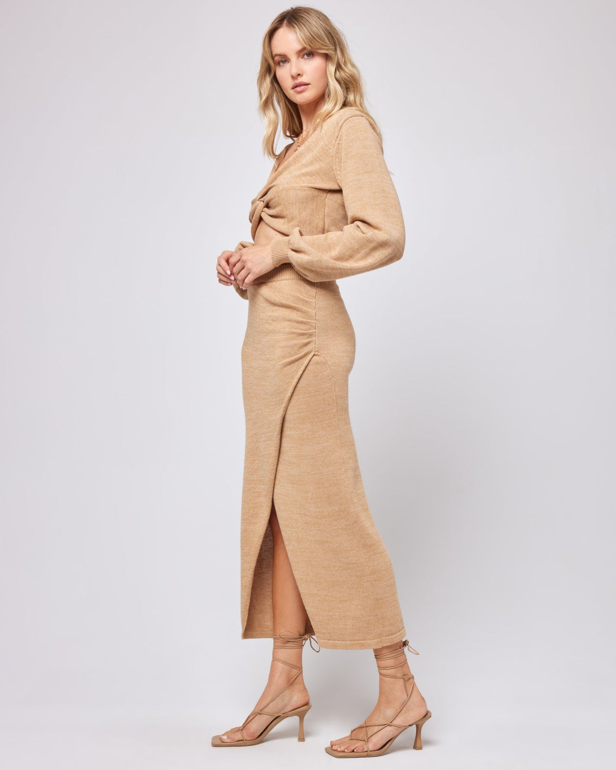 Siren Skirt Camel | Model: Lura (size: S) | Hover
