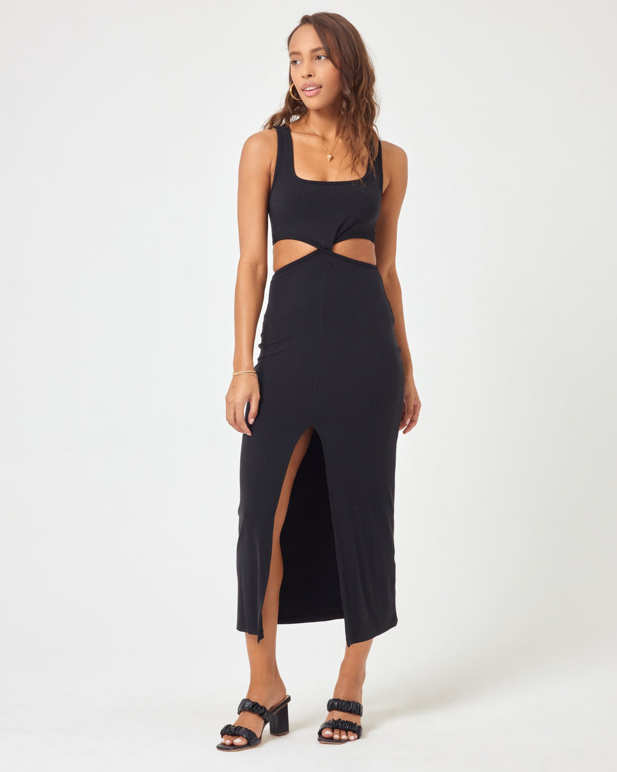 Skyler Dress - Black Black | Model: Natalie (size: S) | Hover