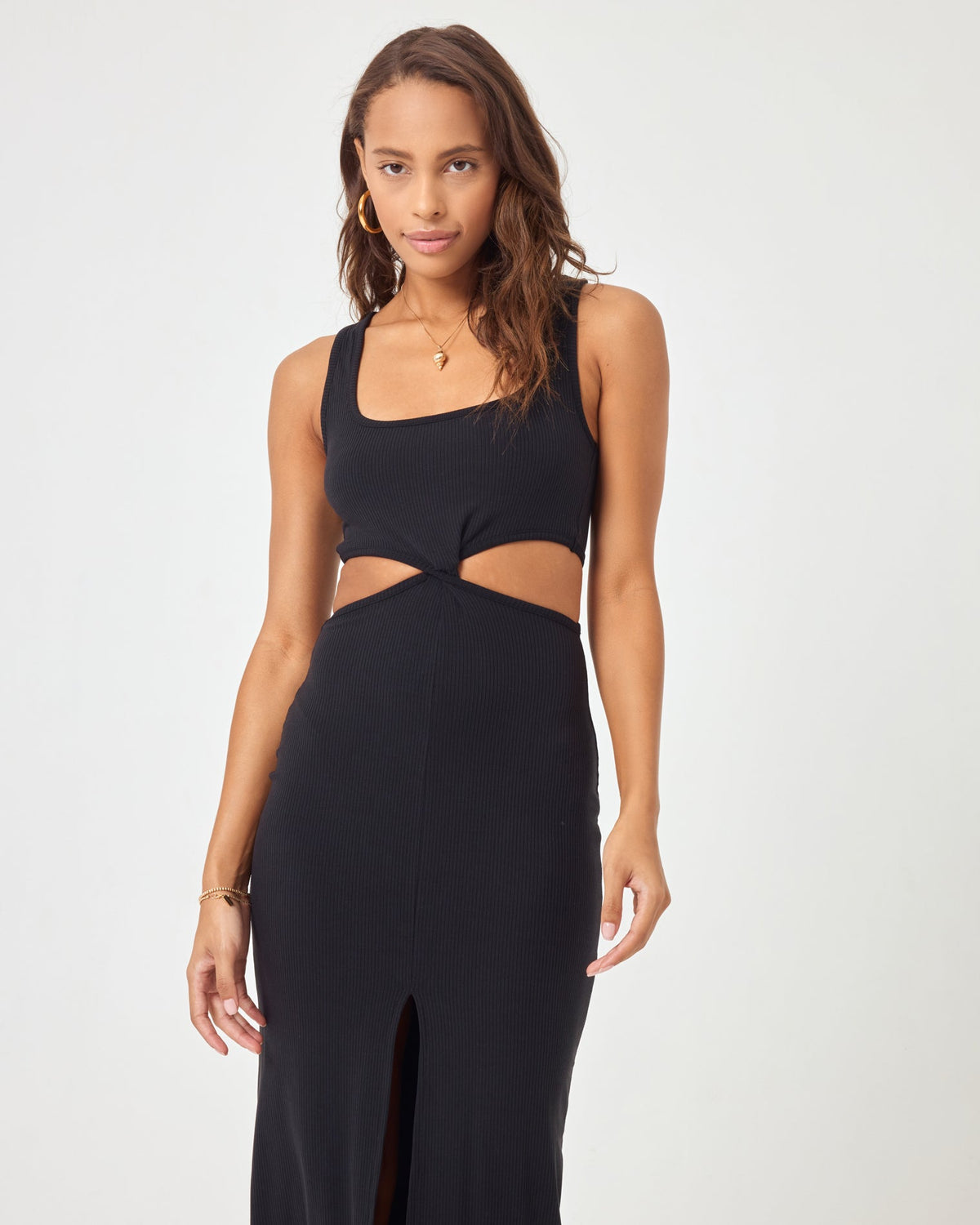 Skyler Dress - Black Black | Model: Natalie (size: S)