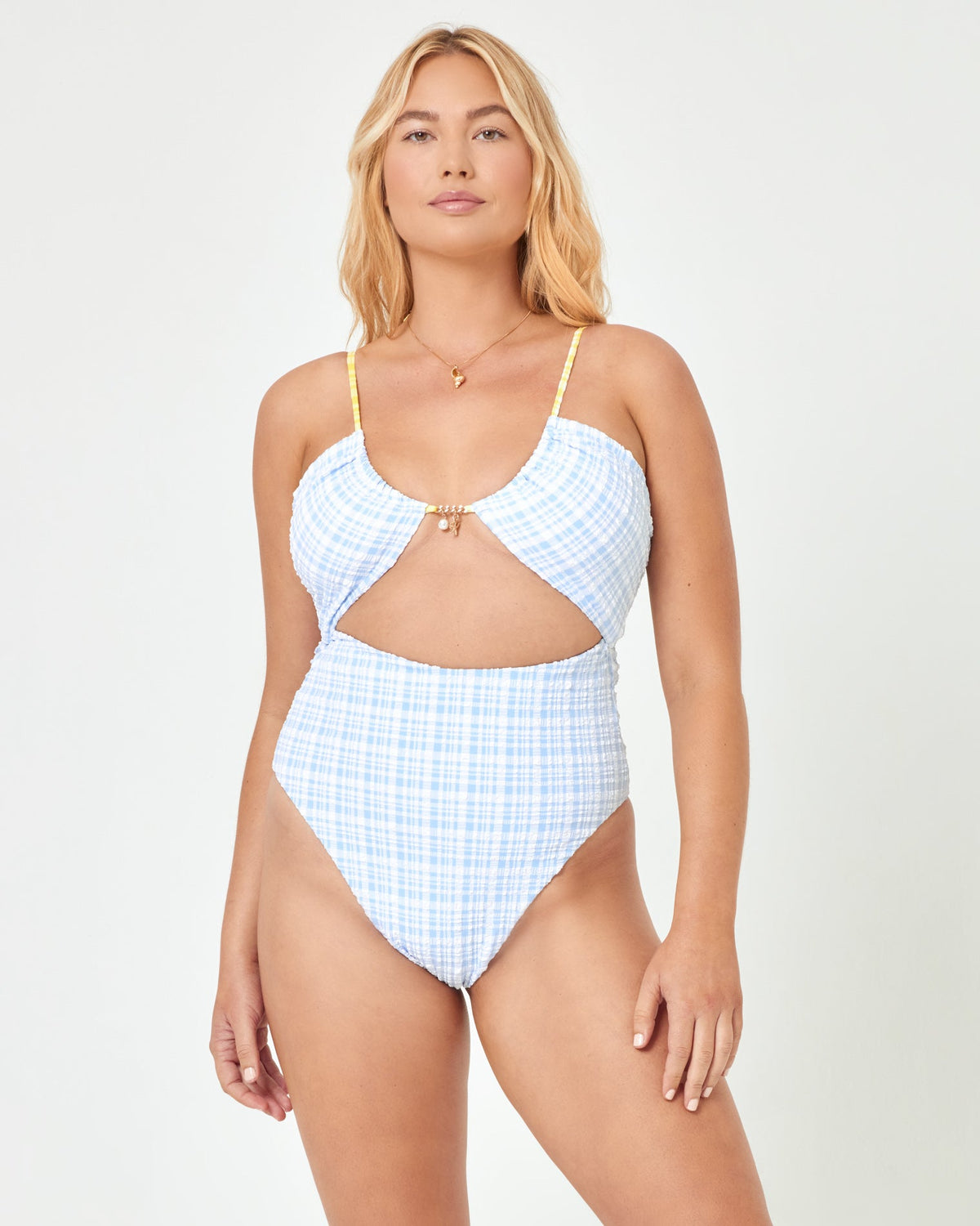 Rizzo One Piece Powder Blue | Model: Sydney (size: XL)