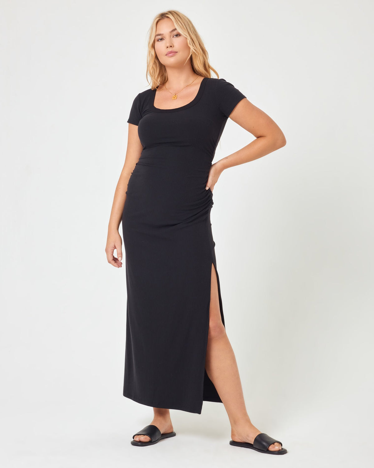 Valencia Dress Black | Model: Sydney (size: XL)