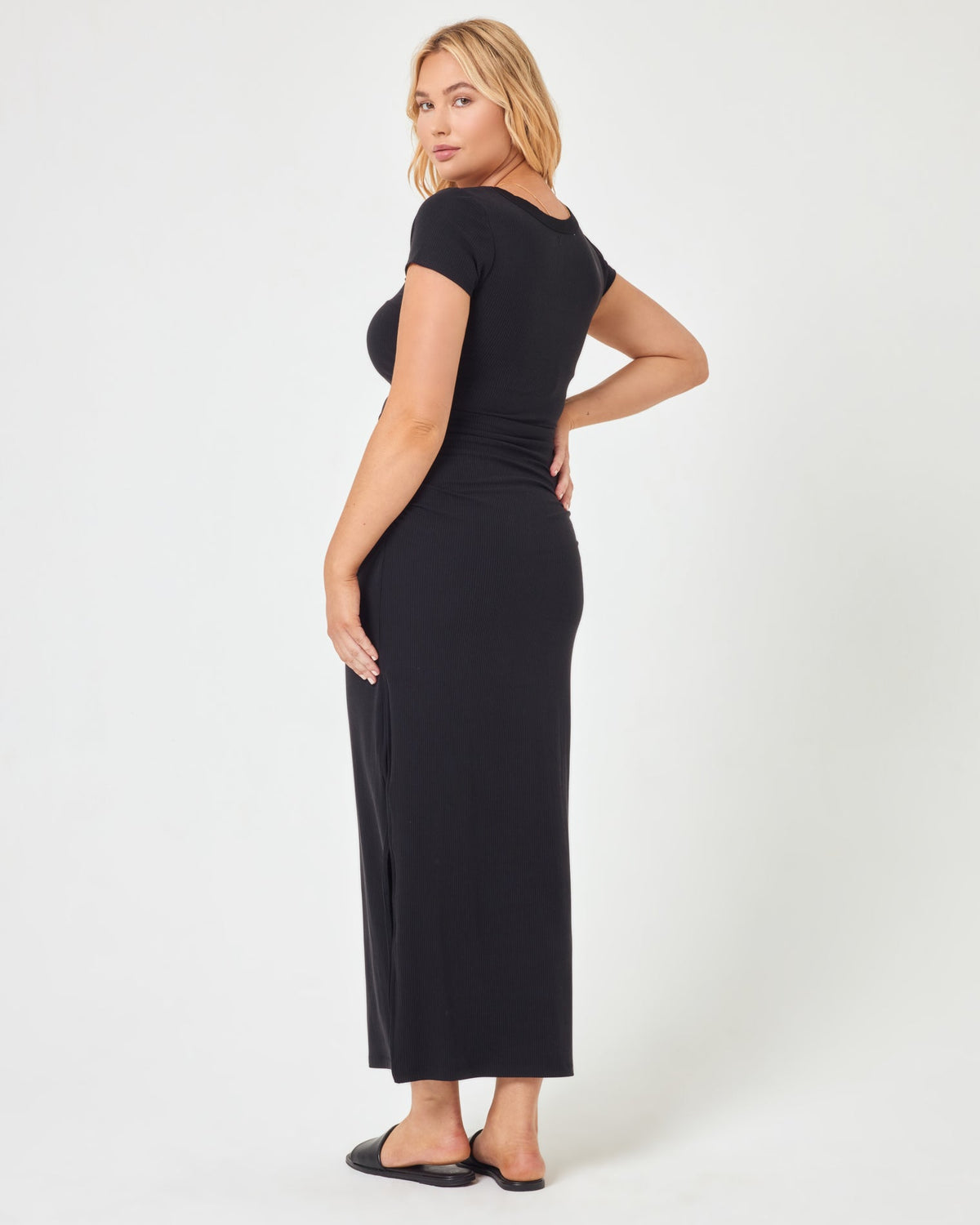 Valencia Dress Black | Model: Sydney (size: XL)