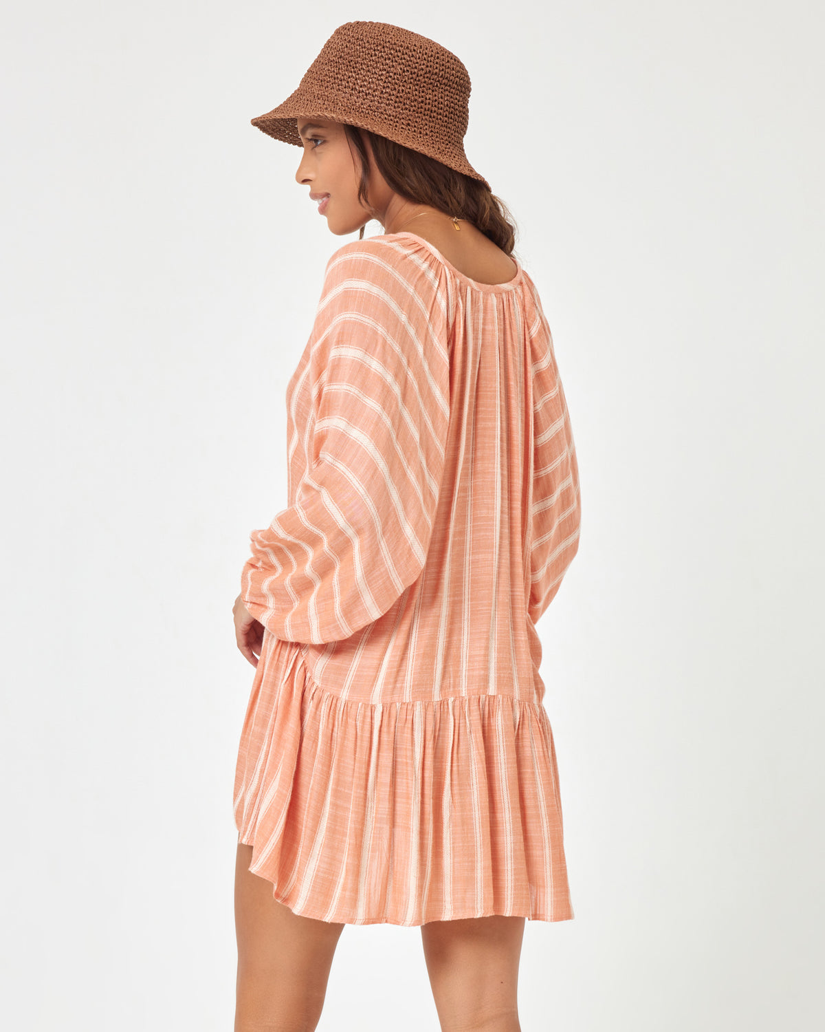 Vida Dress Poolside Stripe Clay | Model: Natalie (size: S)
