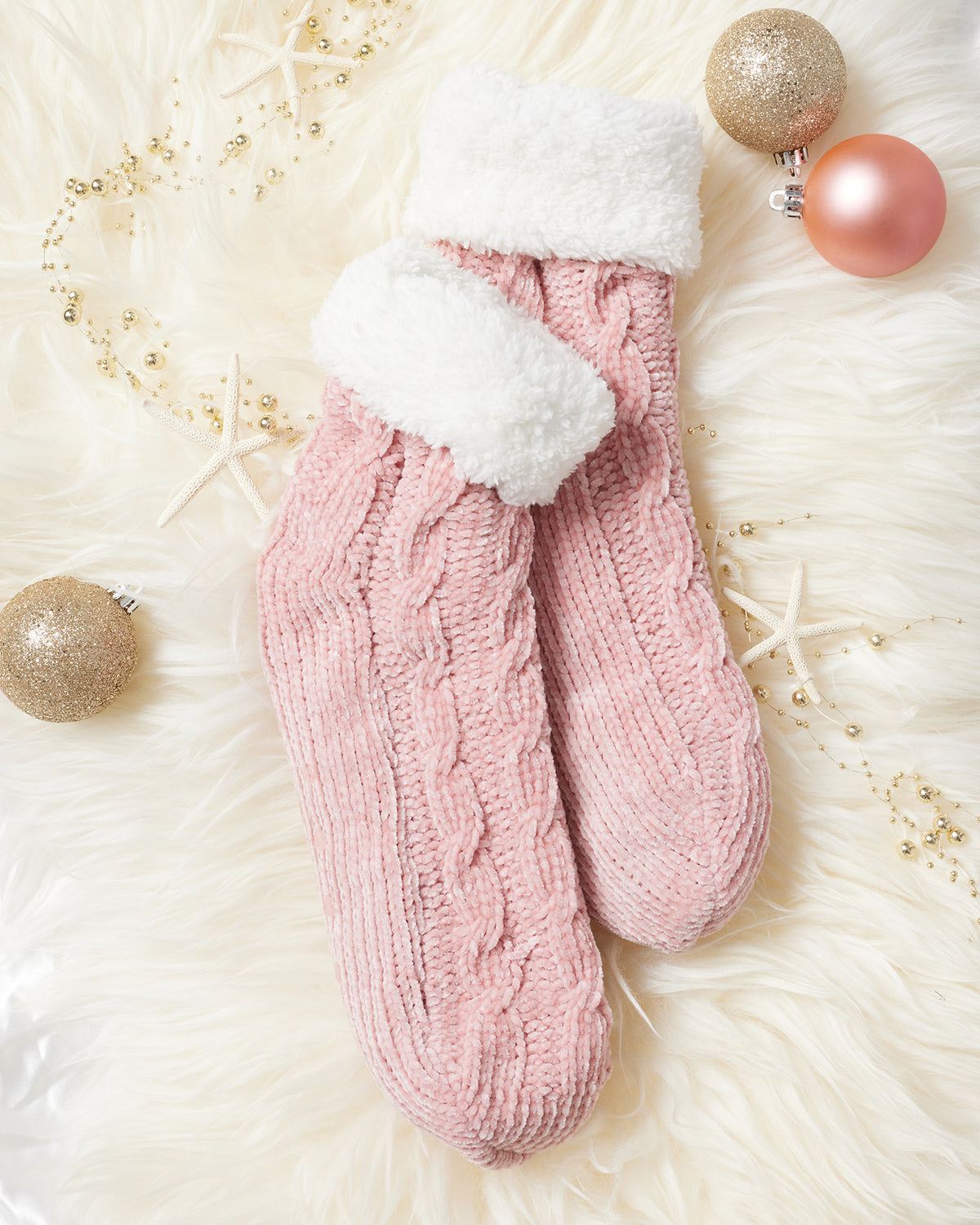 Cozy Slipper Socks LSPACE Cozy Slipper Socks, off-model flat lay.